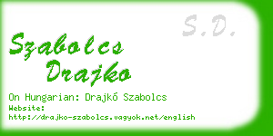 szabolcs drajko business card