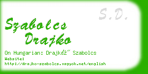 szabolcs drajko business card